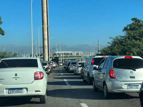 Tempo de travessia na Ponte sentido Rio está em 48 minutos