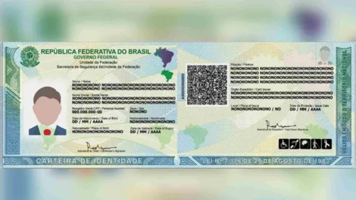 A nova carteira de identidade apresenta maior segurança, com um QR Code que permite verificar a autenticidade do documento e se ele foi furtado ou extraviado