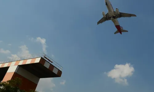 Aviões não poderam pousar por 9 minutos