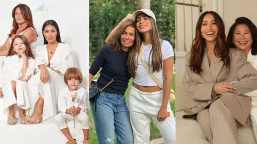 Simaria, Anitta e Sabrina Sato com suas respectivas mães