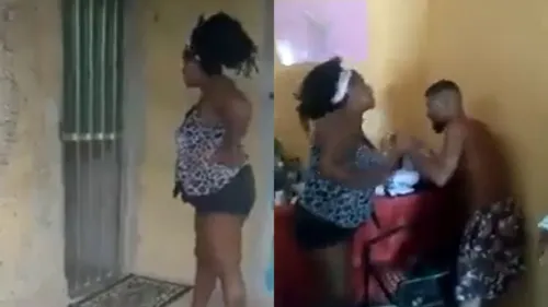 A mulher vai até a casa do suspeito