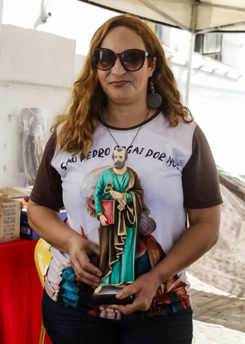 Suziane viveu a adoração a São Pedro com a mãe e a irmã