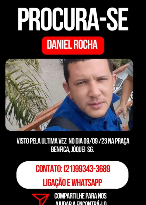 Família divulgou cartaz sobre o sumiço de Daniel