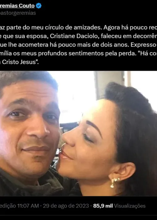 Amigos do casal comentaram o ocorrido nas redes sociais