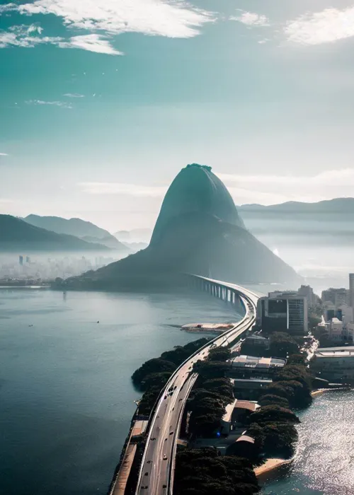 Fotografia sugerida por IA mostra uma segunda ponte ligando Rio-Niterói de Jurujuba à Urca