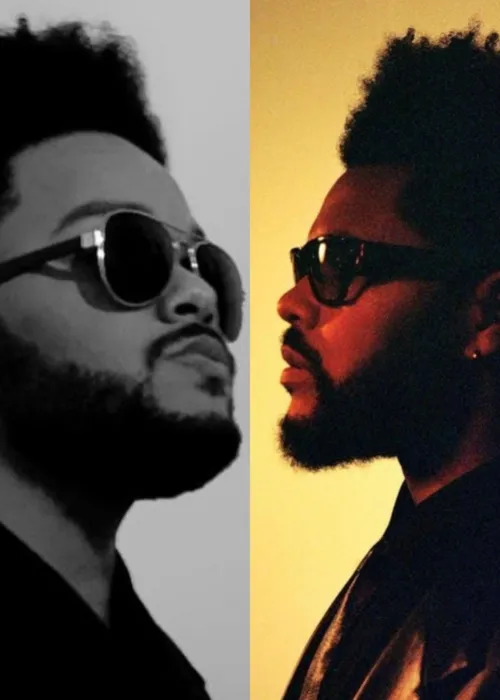 Marcos Kennedy à esquerda e The Weeknd à direita