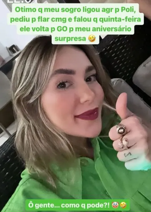 Virginia brincou com a situação