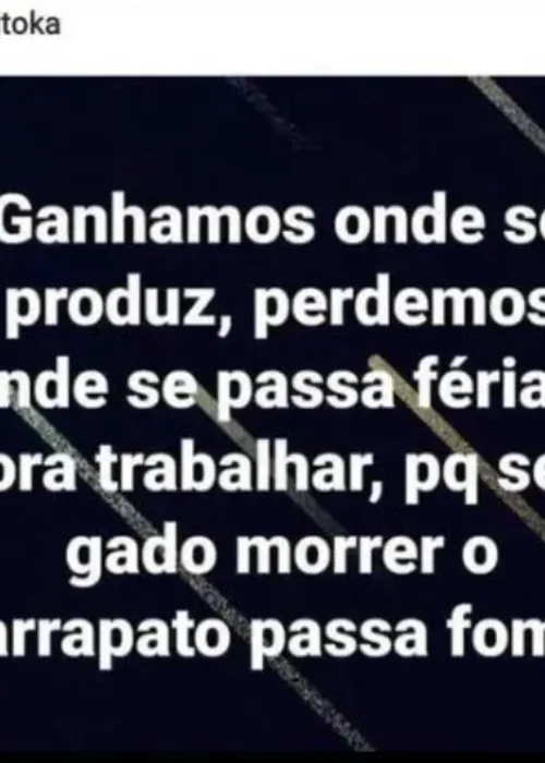 Post de Ângela sobre os nordestinos