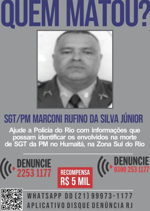 Rufino deixa esposa e dois filhos. Ele estava na corporação há 23 anos.