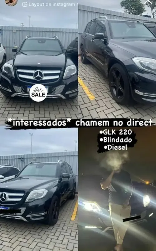 Anúncio de venda do carro avaliado em  R$ 150 mil