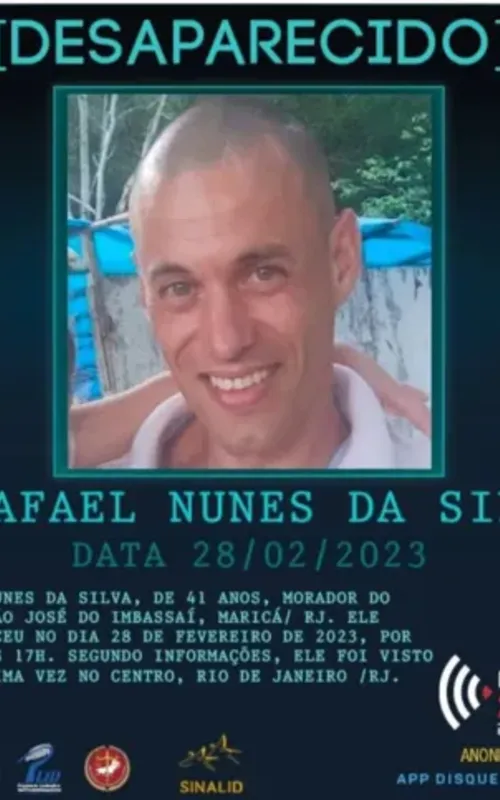 Cartaz de desaparecido de Rafael Nunes da Silva