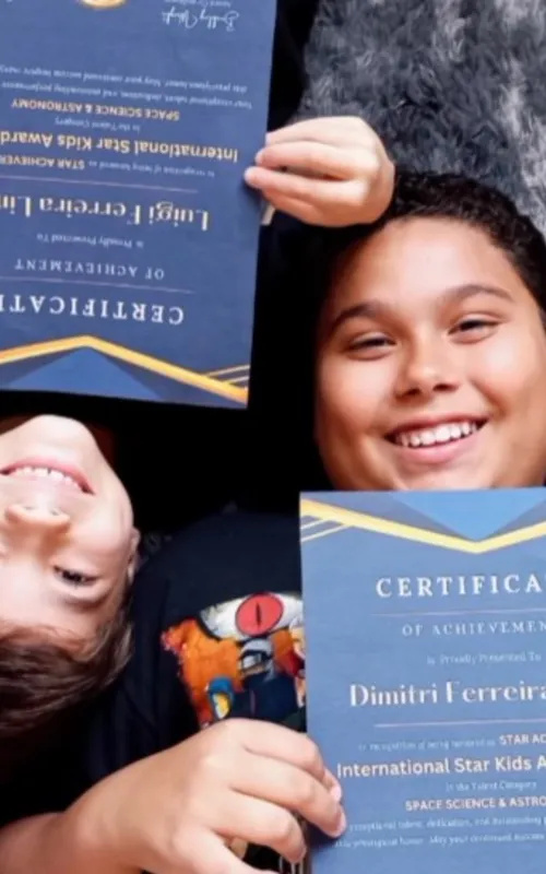 O reconhecimento é do grupo Internacional Star Kids Awards 2023