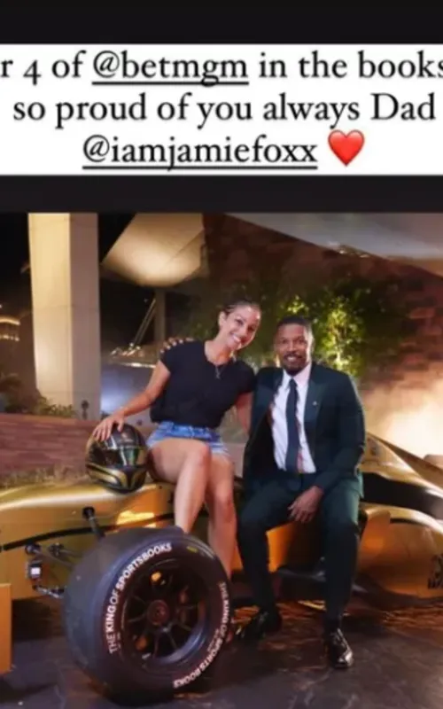 Filha de Jamie Foxx postou uma mensagem de carinho para o pai