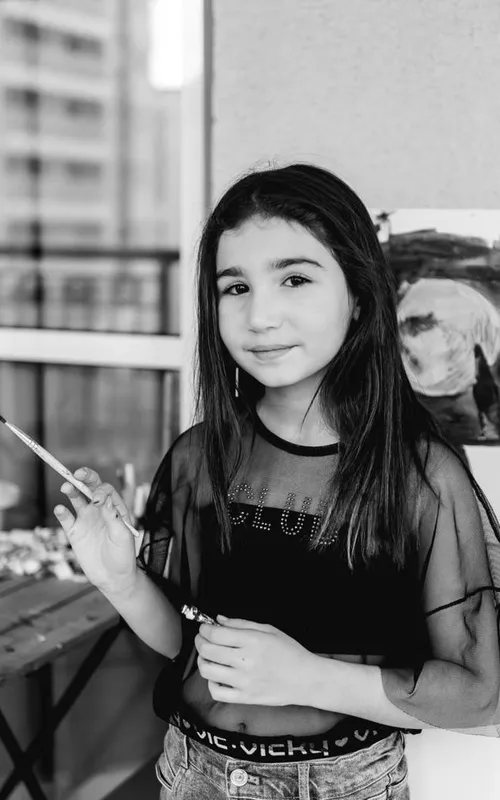 Giovanna começou a pintar quando tinha 4 anos