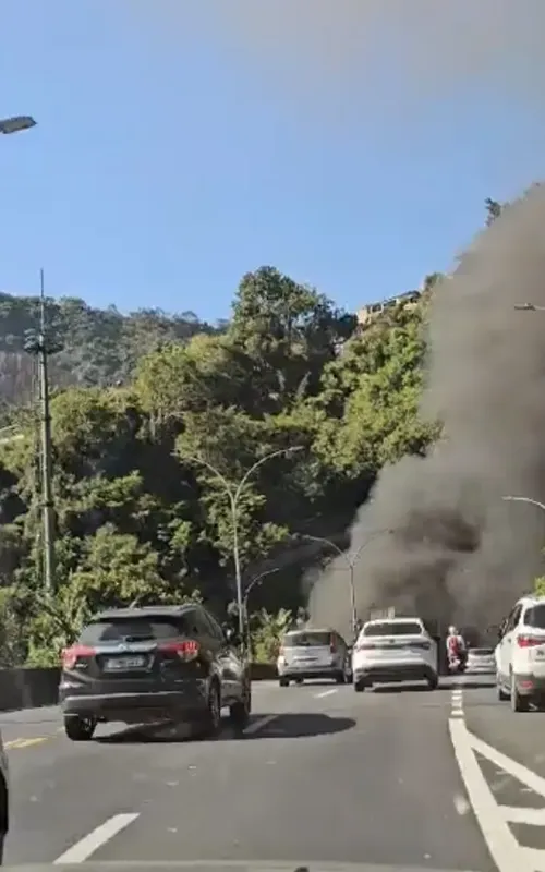 Chamas assustaram motoristas que passavam pelo local
