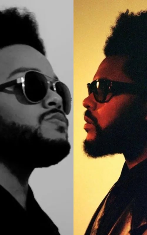 Marcos Kennedy à esquerda e The Weeknd à direita