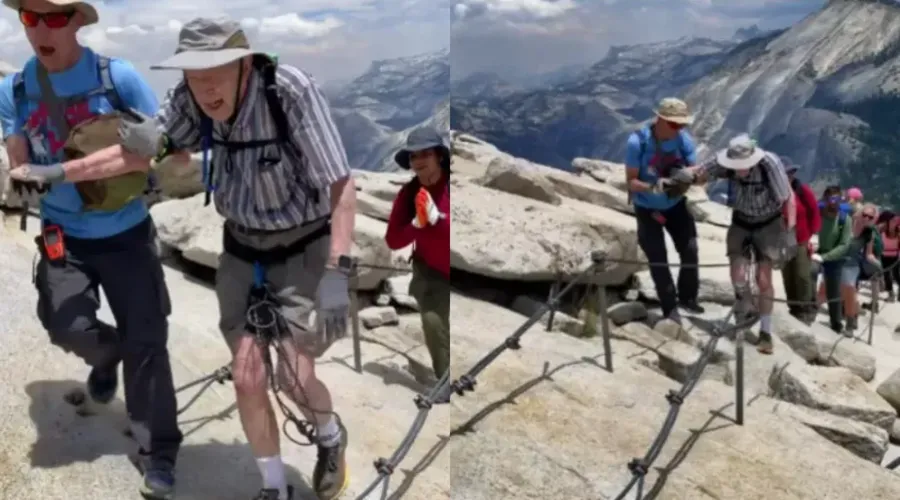 Professor aposentado se tornou a pessoa mais velha a subir a montanha na Califórnia