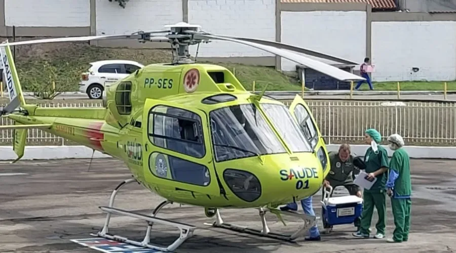 Helicóptero do Programa de Transplantes deu apoio logístico à operação
