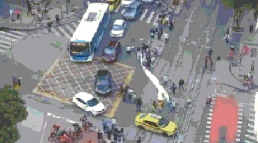 O tumulto deu um nó no trânsito do Centro do Rio