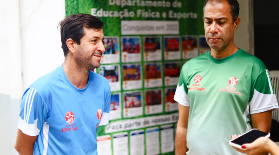Fernando Lessa e Marcelo Guedes treinaram Vini Jr. nas quadras da escola