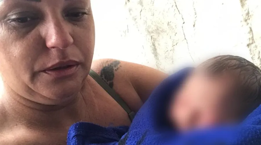 A socorrista e técnica de enfermagem Angélica  Cristina dos Santos prestou socorro ao recém-nascido