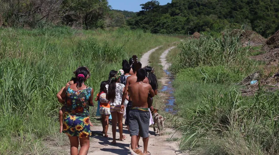 Comunidade Guarani, da aldeia Ka'aguy Porã