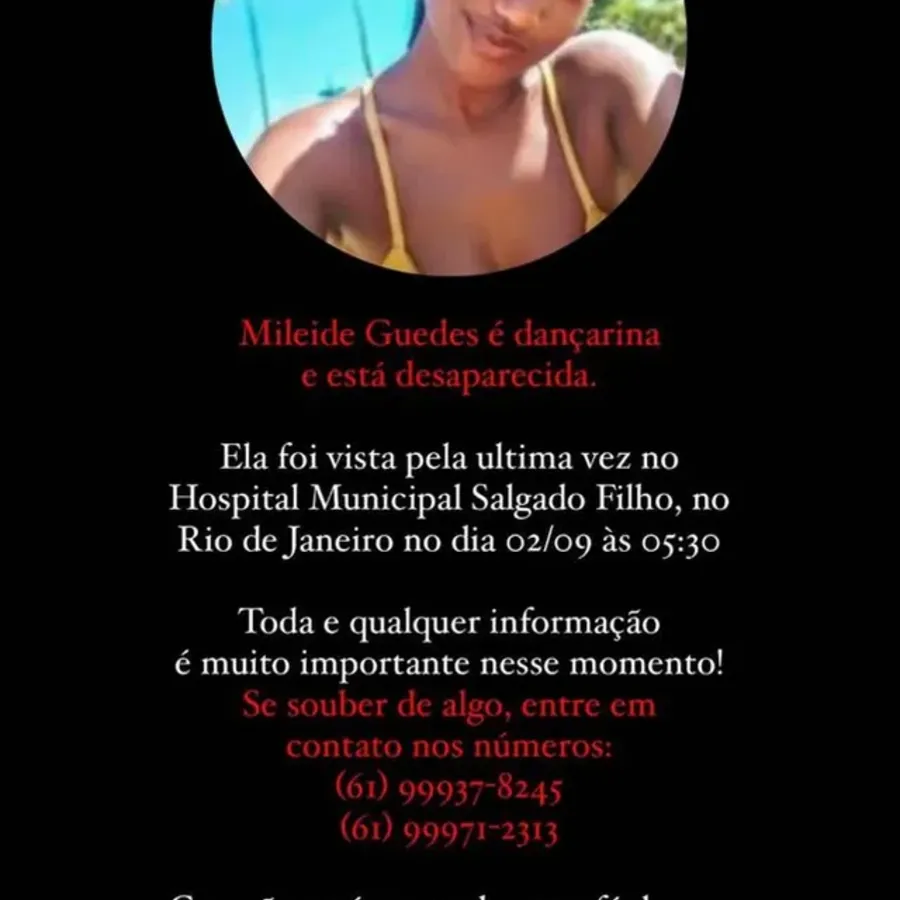 Imagem ilustrativa da imagem Iza pede ajuda para achar dançarina que está desaparecida no Rio