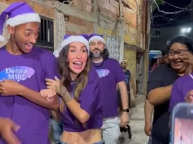 Imagem ilustrativa da imagem Bianca Andrade toma susto com barulho em comunidade do Rio