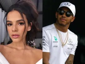 Imagem ilustrativa da imagem Fãs apostam em romance entre Bruna Marquezine e Lewis Hamilton