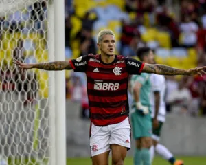 Imagem ilustrativa da imagem Com casa cheia, Flamengo vence Goiás e respira no Brasileirão
