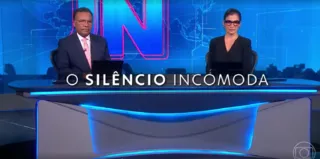 Imagem ilustrativa da imagem Abertura do Jornal Nacional tem silêncio de apresentadores; veja