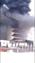 Imagem ilustrativa da imagem Incêndio atinge termoelétrica na Baixada Fluminense; veja vídeo