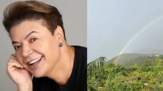 Imagem ilustrativa da imagem David Brazil publica foto de arco-íris em mansão; confira