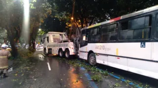 Imagem ilustrativa da imagem Ônibus bate contra árvore e deixa mais de 10 feridos na Zona Sul