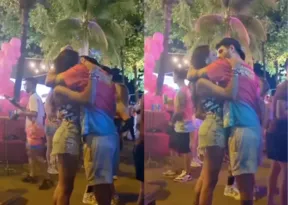 Imagem ilustrativa da imagem Farofa da Gkay: ex-BBBs dão beijão e enlouquecem fãs