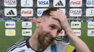 Imagem ilustrativa da imagem Messi abre o coração após vitória da Argentina: 'Me sinto feliz'