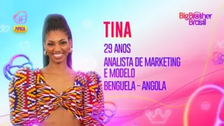 Imagem ilustrativa da imagem Nascida em Angola, Tina é mais uma 'Pipoca' confirmada no BBB 23