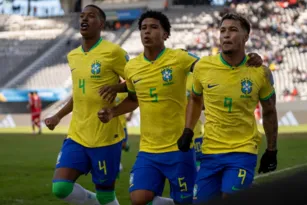 Imagem ilustrativa da imagem Brasil vence a Tunísia de goleada e avança no Mundial Sub-20