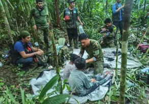 Imagem ilustrativa da imagem Crianças colombianas são encontradas na selva e resgatadas com vida