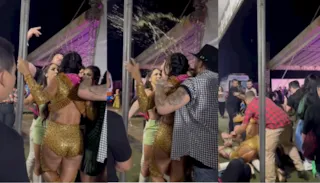 Imagem ilustrativa da imagem Dayanne Bezerra e Rico batem boca e saem no tapa em festa; vídeo