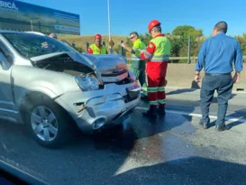 Imagem ilustrativa da imagem Engavetamento deixa trânsito lento na Ponte Rio-Niterói