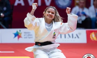 Imagem ilustrativa da imagem Judoca Larissa Pimenta é tetracampeã pan-americana