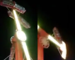 Imagem ilustrativa da imagem Peça de brinquedo solta e deixa duas pessoas feridas em SP; vídeo
