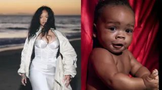 Imagem ilustrativa da imagem Rihanna, A$AP e Baby Fenty 1 são capas da Vogue; confira cliques