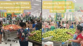 Imagem ilustrativa da imagem Clientes cantam louvor em supermercado da Zona Oeste do Rio; vídeo