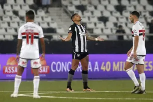 Imagem ilustrativa da imagem Com gols de cabeça, Botafogo vence o São Paulo no Niltão