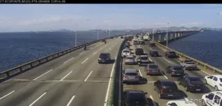 Imagem ilustrativa da imagem Motoristas encaram lentidão na Ponte Rio-Niterói devido ao feriadão