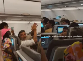 Imagem ilustrativa da imagem Passageiros cantam parabéns para Bruno Gagliasso em avião; vídeo