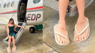 Imagem ilustrativa da imagem Web acusa Melody de editar tamanho de seu pé para ter engajamento