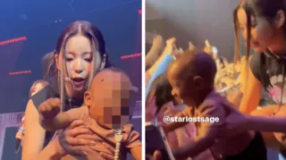 Imagem ilustrativa da imagem Bebê ‘invade’ o palco do show de grupo de k-pop